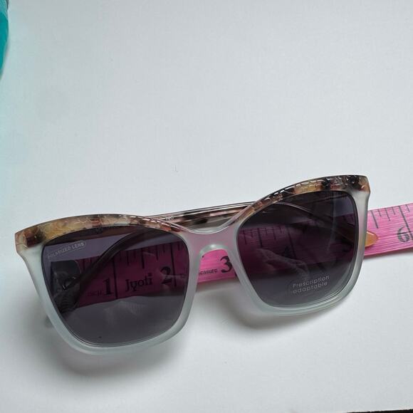 NWOT Di Valdi 0158 brown white snake print texture sunglasses main image 8